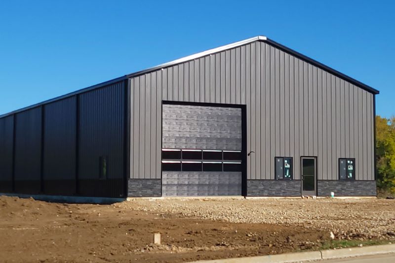 Twin Steel Storage Buildings | Steel Warehouses:Single Building Elevation