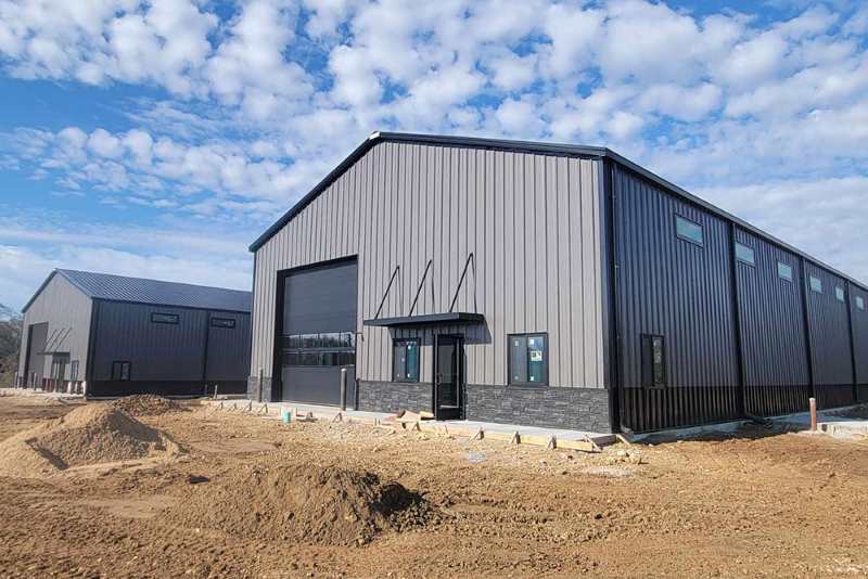 Twin Steel Storage Buildings | Steel Warehouses:Elevations