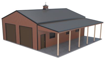 2-4 Car Garage with Lean to