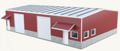 Pre-engineered steel commercial building