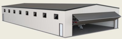 50x100 Metal airplane hangar building