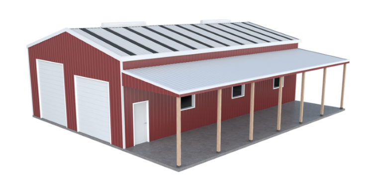 Steel_Structural_options_for_Metal_Buildings_3_garage-with-lean-to-carport