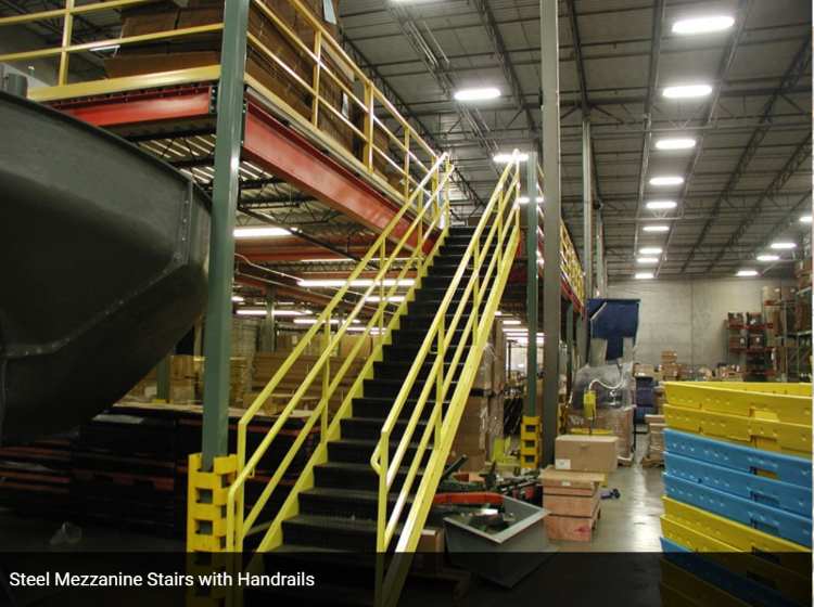 Warehouse_Steel_Mezzanine_Platform_Multi-Level_09_steel-mezzanine-stairs-with-handrails