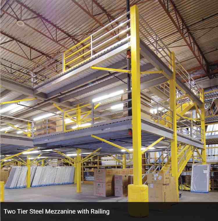 Warehouse_Steel_Mezzanine_Platform_Multi-Level_16_two_tier-steel-mezzanine-with-railing