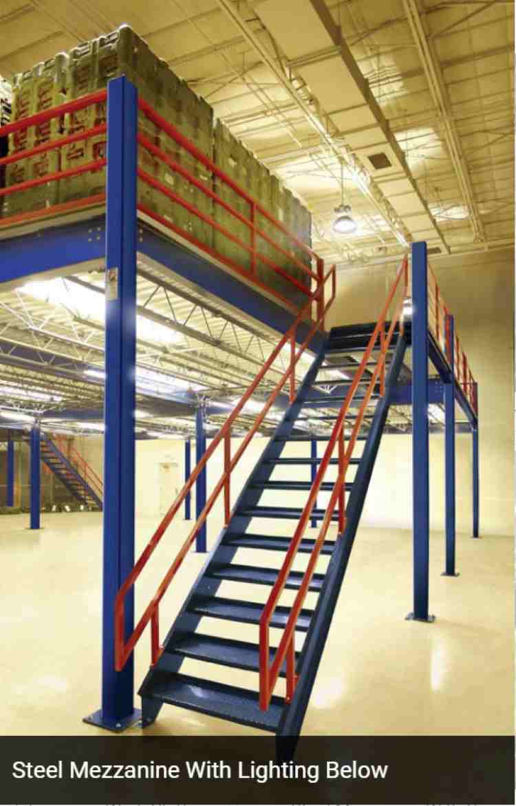 Warehouse_Steel_Mezzanine_Platform_Multi-Level_21_Steel-Mezzanine-with-lighting-below