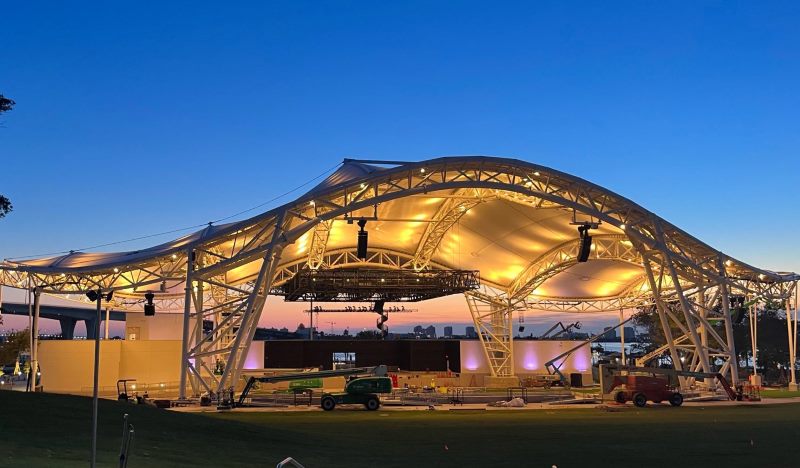 Outdoor Amphitheater Canopy Installation Completion