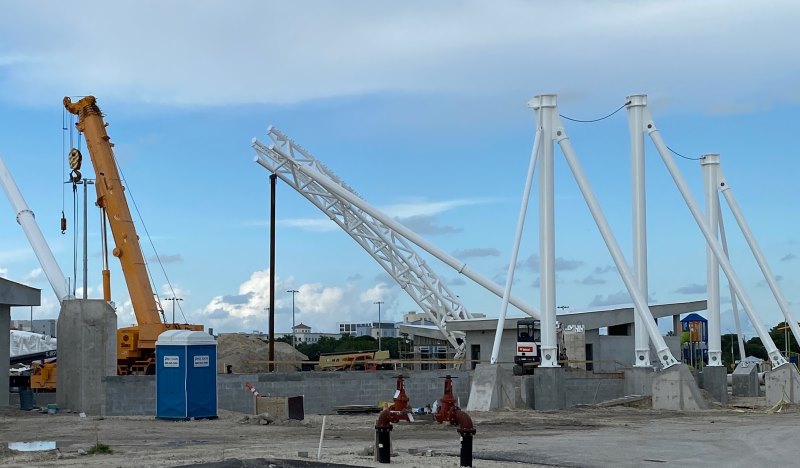 Truss Perimeter Column Diagonals Installation