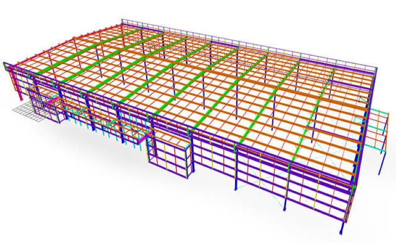 Uruguay Storage Steel Warehouse Building 3D Tekla BIM Model