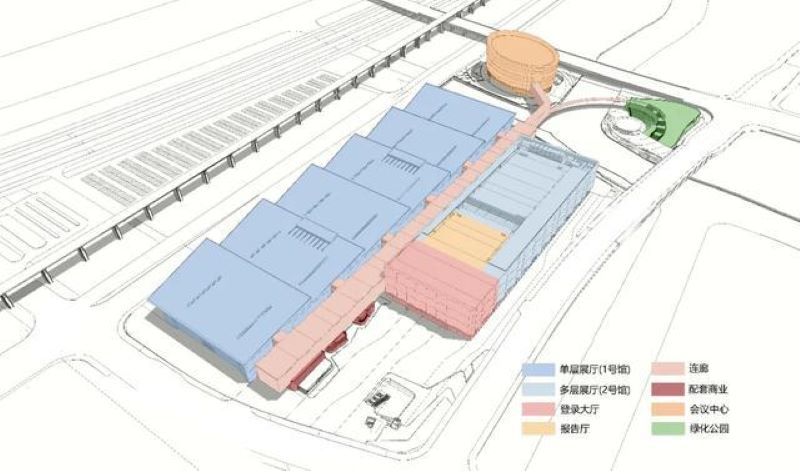 3D BIM Model Sketch of Conference Exhibition Center