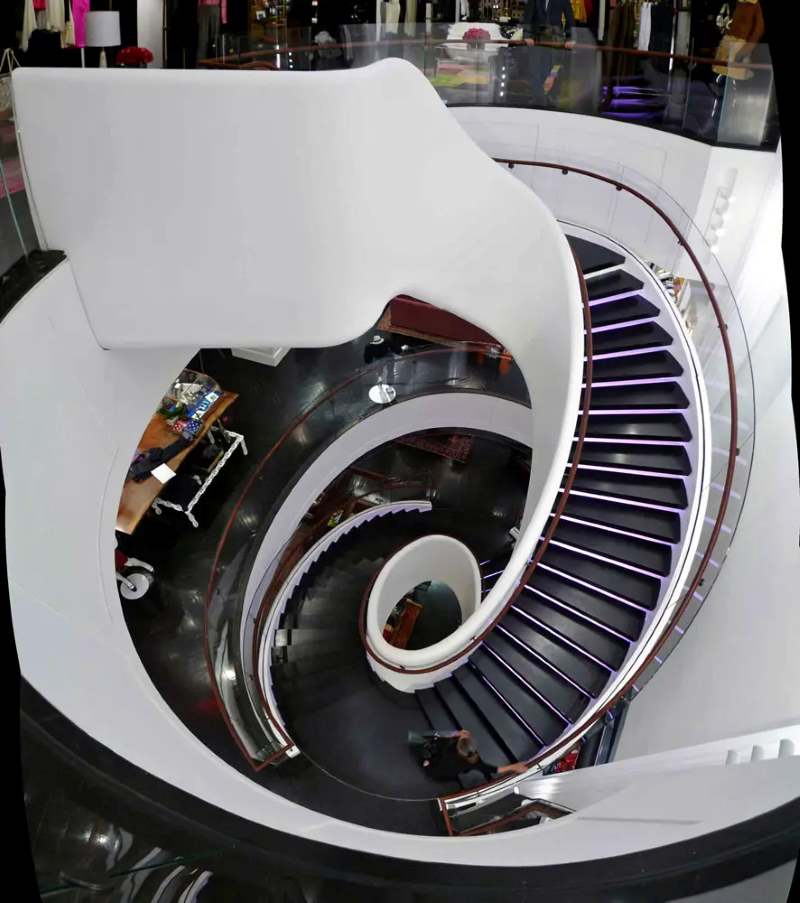 Modern Retrofitted Spiral Stairs