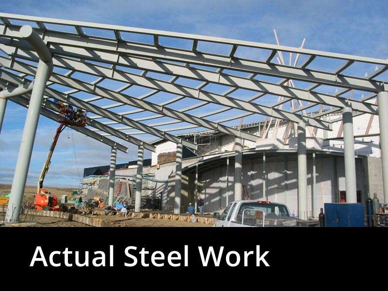 commercial canopy atrium shed steel work actual construction