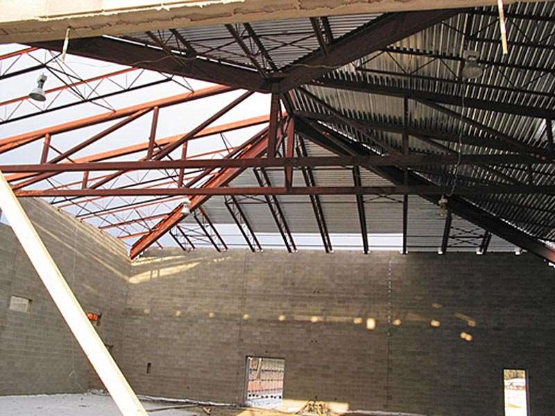 commercial convenient store shop large span steel roof frame construction