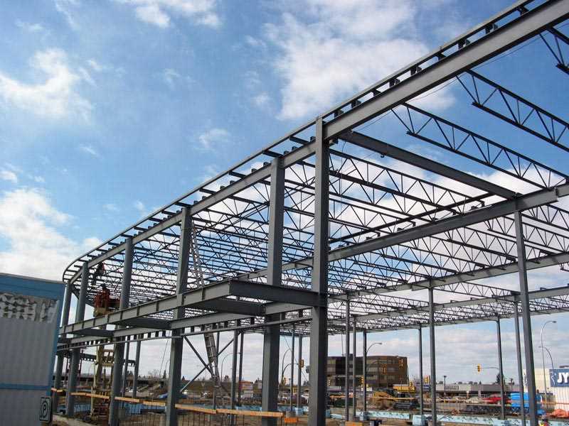 commercial convention center exhibition hall banquet steel truss joist structure erection