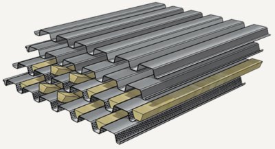 roof deck B Deck Profile 3D Common Commercial Construction