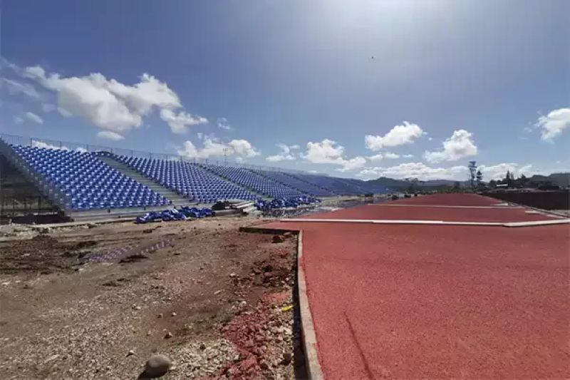 PNG Steel structure Stadium Building Erection Completion Blue Seat