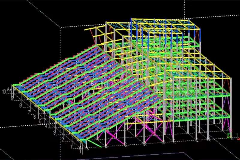 Papua New Guinea Outdoor Steel Stadium Design Tekla Model