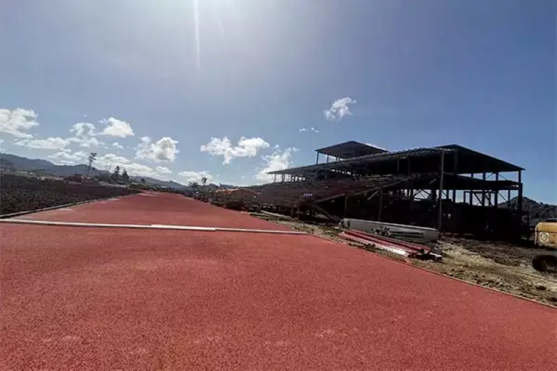 Papua Stadium Building Steelworks Installation Ongoing