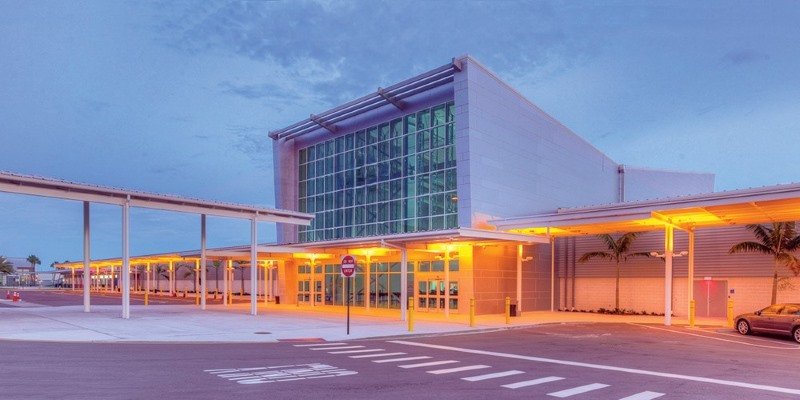 Building Front Canopy Atrium Curtain Wall Facade at Antrance