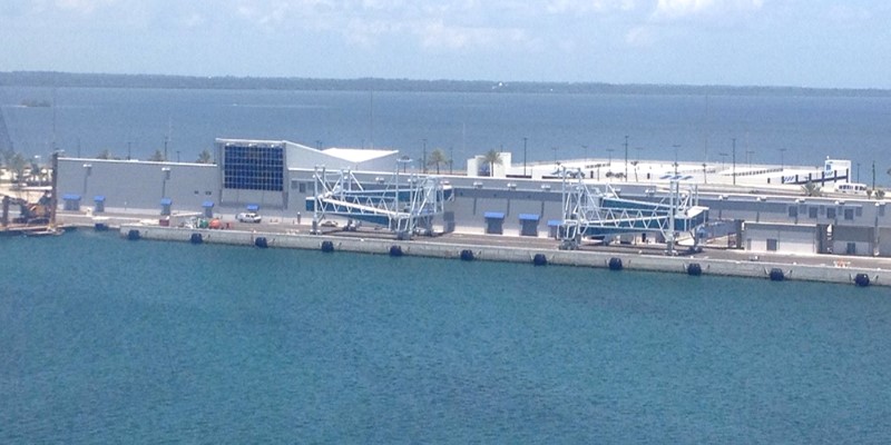 port Touriest Cruise Ship Terminal building with Standing Seam Roof