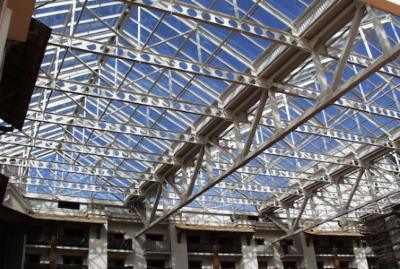 Cellular Hollow Steel Beam Hotel Atrium Clear Span Lobby