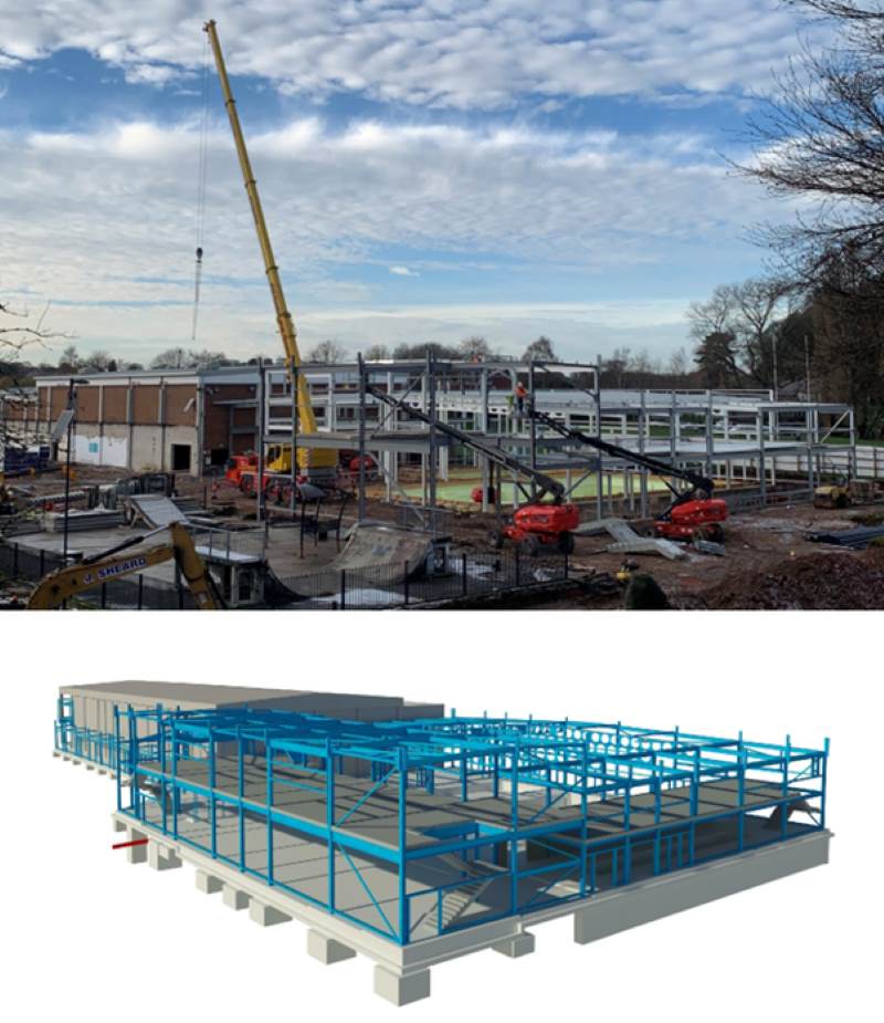 Double floor Mezzanine Structure Erection Field