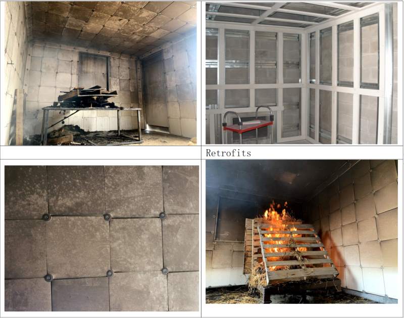 Burn Room Lined With Calcium Silicate Based Thermal Insulating Panels