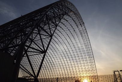 Large Span Space Frame Coal storage shed in thermal power plant and steel plant