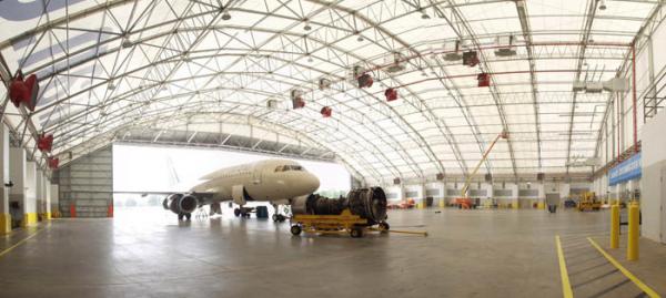 Prefabricated Steel Pipe Truss Airplane Hangar Buildings Supply Big Room For Plane Parking