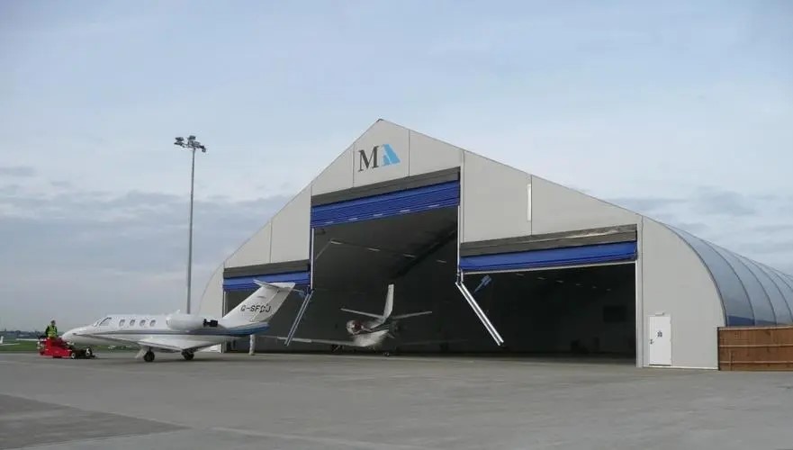 Custom Dip Galvanized Wide Span Steel Airplane Hangar Buildings Airport Terminals