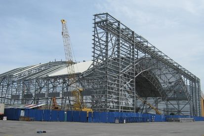 Custom Dip Galvanized, Wide Span Steel Aircraft Shed And Airport Terminals