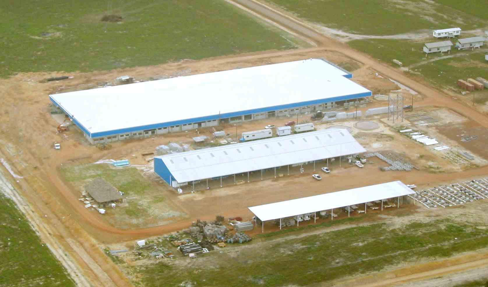 Belize shrimp processing plant Prefabricated Preengineered Steel Structure Building