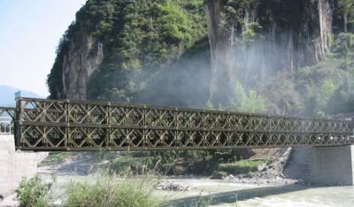 Prefabricated Galvanized 200# Steel Truss Bailey Bridges TSR ,Southeast Asia