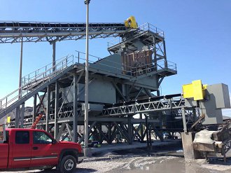 Dual Screen Station Towers Processing Crushed Sandstone | ZHM Huawu Steel,China